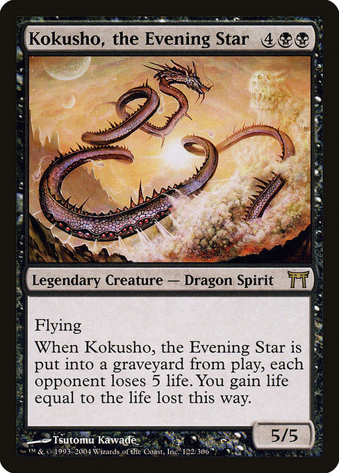 Kokusho, the Evening Star - Champions of Kamigawa Rare Card