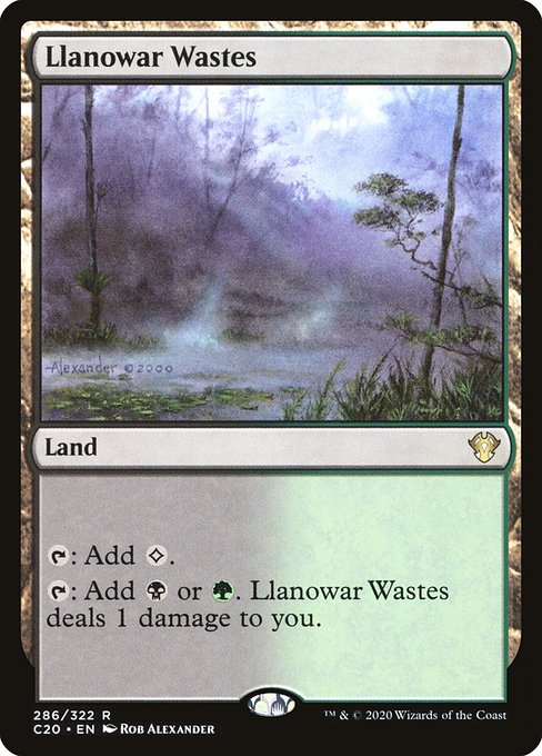 Llanowar Wastes - Commander 2020 Rare Card