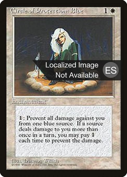 Circle of Protection: Blue - Fourth Edition Foreign Black Border Common Card
