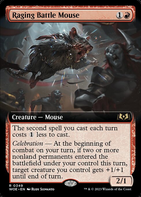 Raging Battle Mouse - Wilds of Eldraine Rare Card