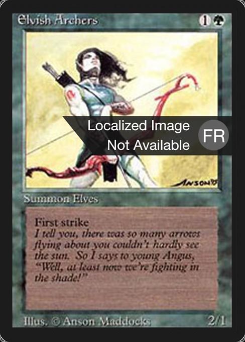 Elvish Archers - Foreign Black Border Rare Card