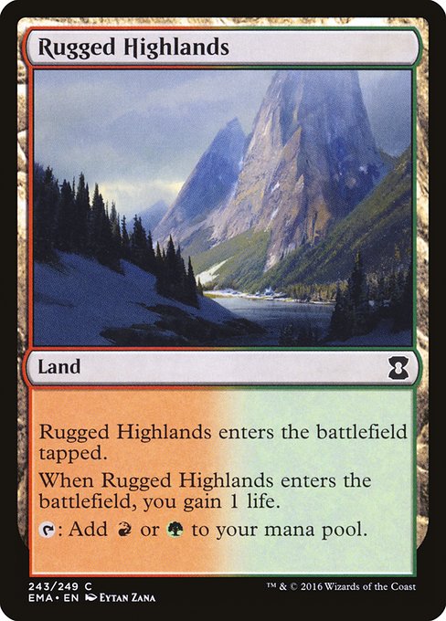 Rugged Highlands - Eternal Masters Common Card