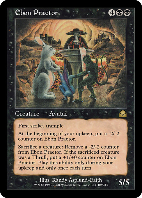 Ebon Praetor - Masters Edition II Rare Card