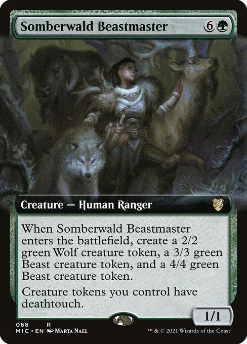 Somberwald Beastmaster - Midnight Hunt Commander Rare Card