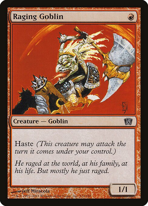 Raging Goblin - Eighth Edition Common Card