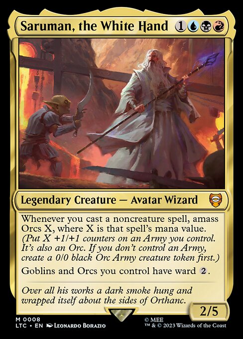 Saruman, the White Hand - Tales of Middle-earth Commander Mythic Card