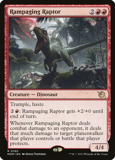 Rampaging Raptor - March of the Machine Rare Card