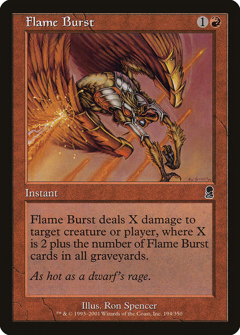 Flame Burst - Odyssey Common Card