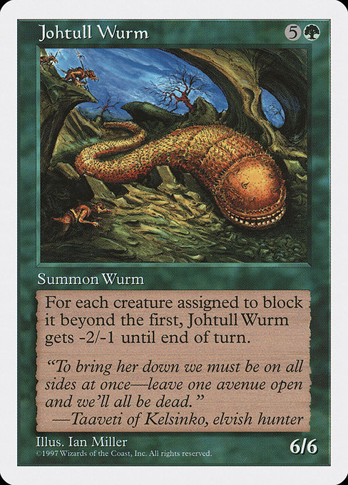 Johtull Wurm - Fifth Edition Uncommon Card