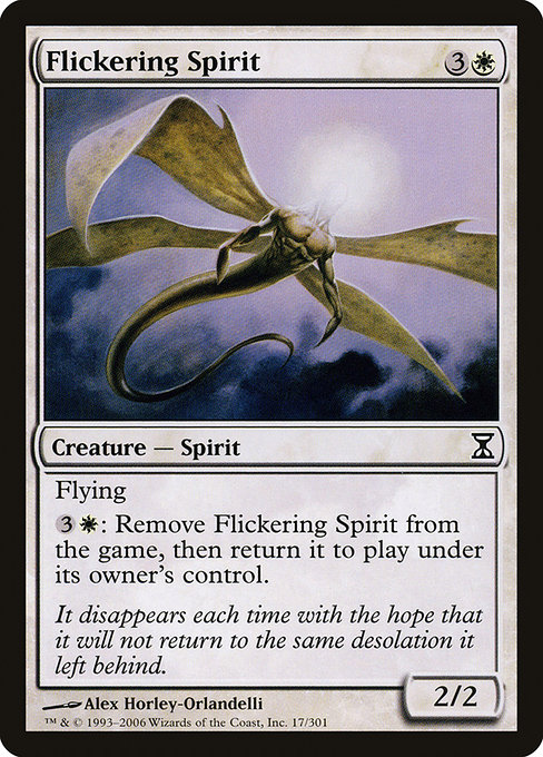 Flickering Spirit - Time Spiral Common Card