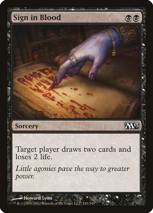 Sign in Blood - Magic 2013 Common Card