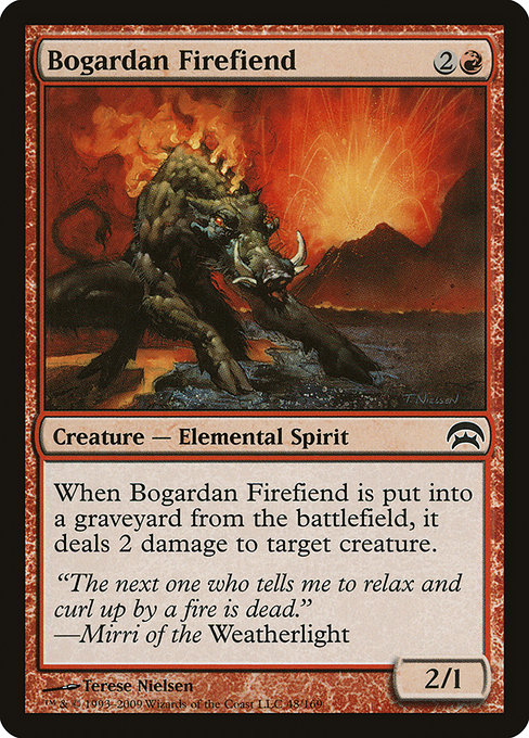 Bogardan Firefiend - Planechase Common Card
