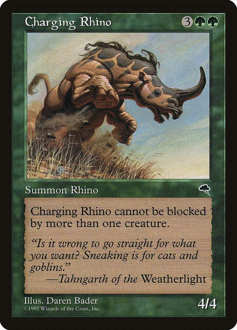 Charging Rhino - Tempest Uncommon Card