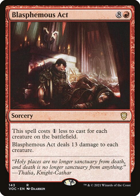 Blasphemous Act - Crimson Vow Commander Rare Card