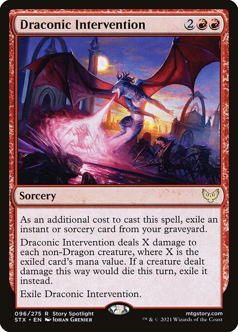 Draconic Intervention - Strixhaven: School of Mages Rare Card