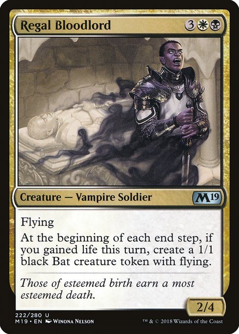 Regal Bloodlord - Core Set 2019 Uncommon Card