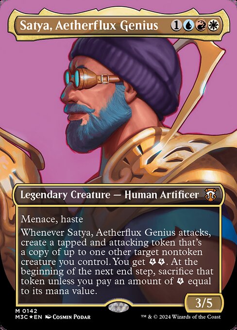 Satya, Aetherflux Genius - Modern Horizons 3 Commander Mythic Card