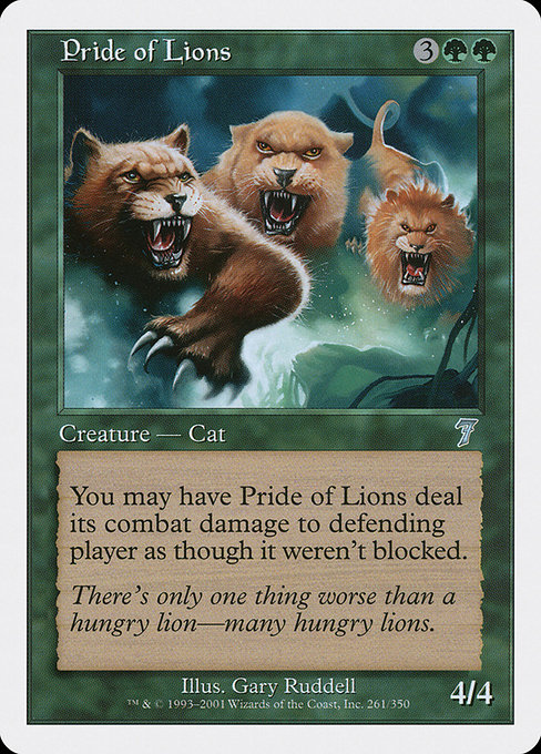 Pride of Lions - Seventh Edition Uncommon Card