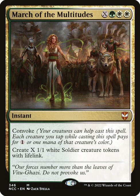 March of the Multitudes - New Capenna Commander Mythic Card