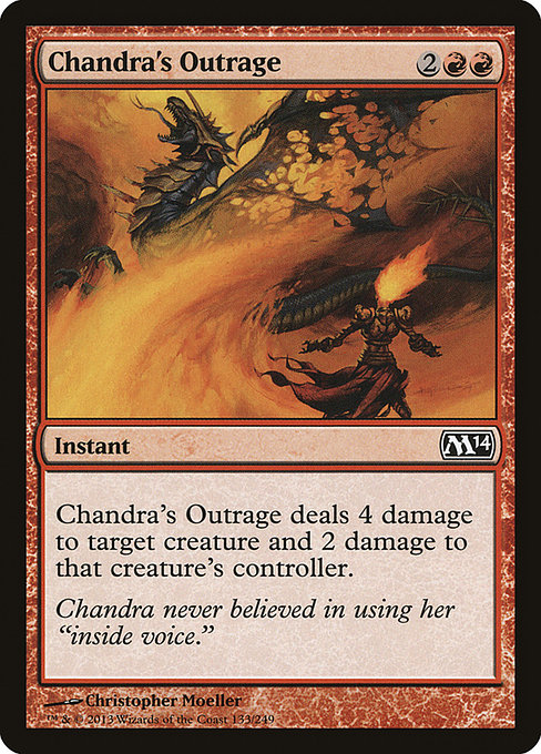 Chandra's Outrage - Magic 2014 Common Card