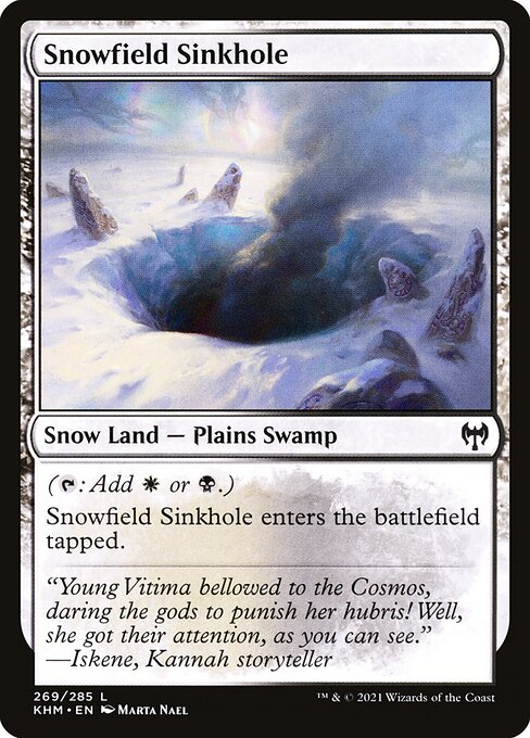 Snowfield Sinkhole - Kaldheim Common Card