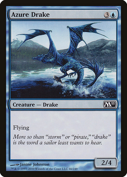 Azure Drake - Magic 2011 Common Card