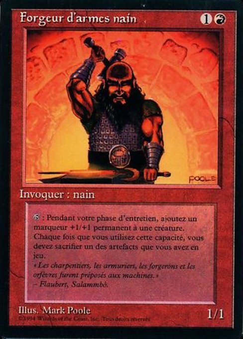 Dwarven Weaponsmith - Foreign Black Border Uncommon Card