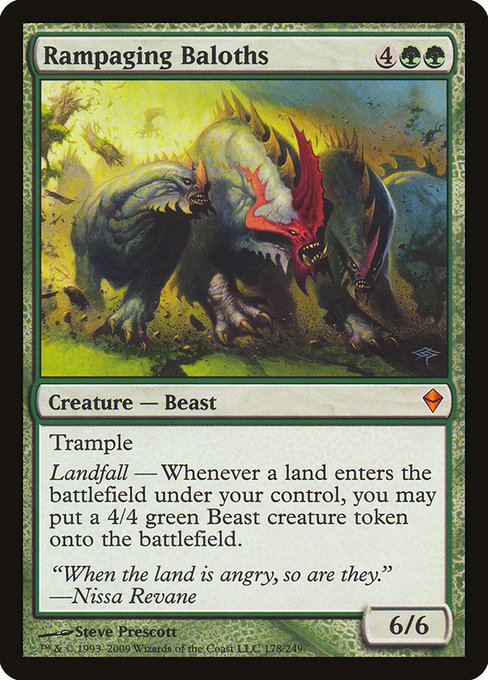 Rampaging Baloths - Zendikar Mythic Card
