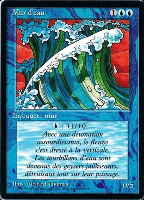 Wall of Water - Foreign Black Border Uncommon Card