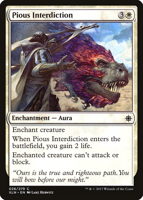 Pious Interdiction - Ixalan Common Card