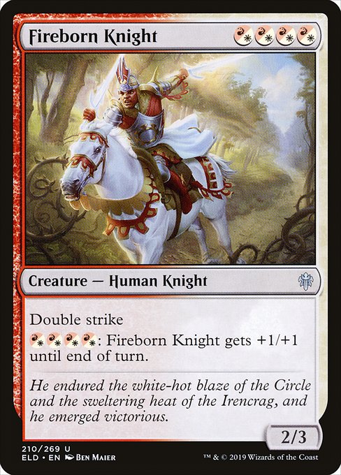 Fireborn Knight - Throne of Eldraine Uncommon Card