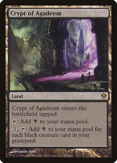 Crypt of Agadeem - Zendikar Rare Card