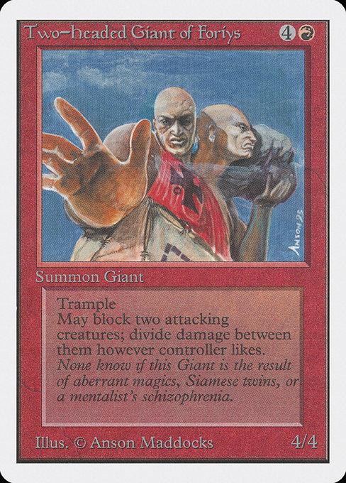 Two-Headed Giant of Foriys - Unlimited Edition Rare Card
