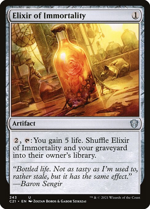 Elixir of Immortality - Commander 2021 Uncommon Card