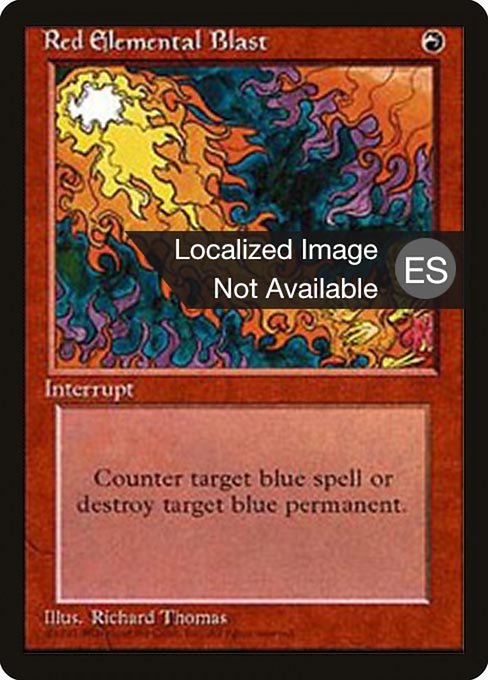 Red Elemental Blast - Fourth Edition Foreign Black Border Common Card