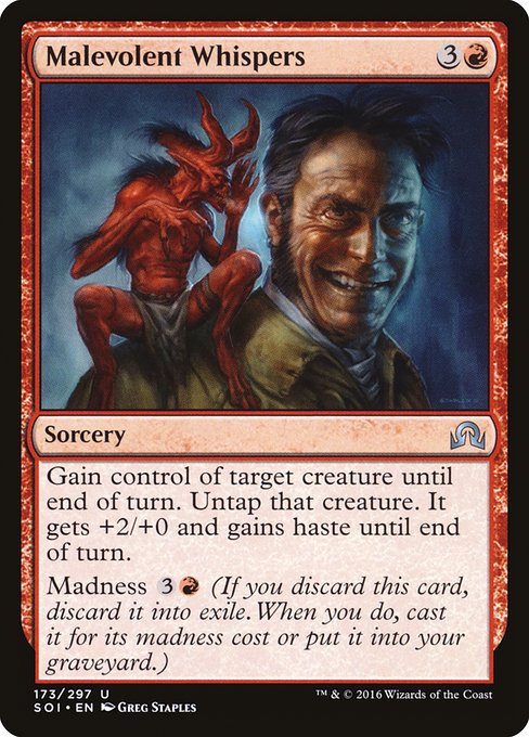 Malevolent Whispers - Shadows over Innistrad Uncommon Card