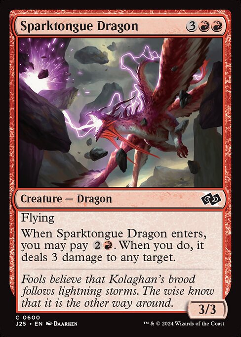Sparktongue Dragon - Foundations Jumpstart Common Card