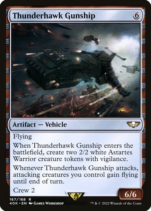 Thunderhawk Gunship - Warhammer 40,000 Commander Rare Card