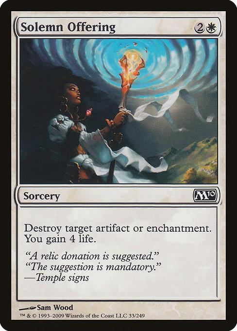 Solemn Offering - Magic 2010 Common Card