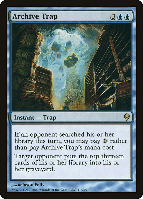 Archive Trap - Zendikar Rare Card