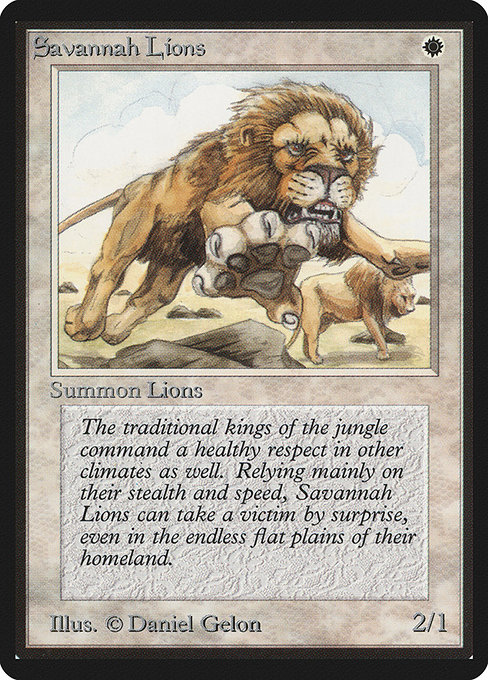 Savannah Lions - Limited Edition Beta Rare Card