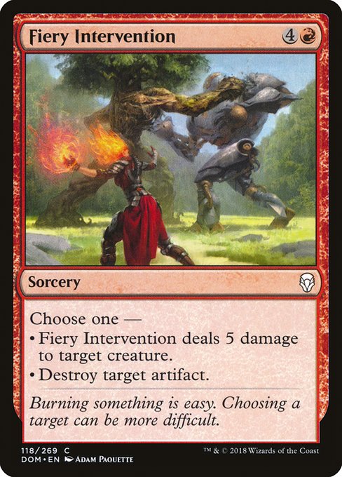 Fiery Intervention - Dominaria Common Card