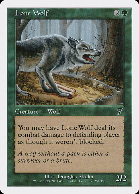 Lone Wolf - Seventh Edition Common Card