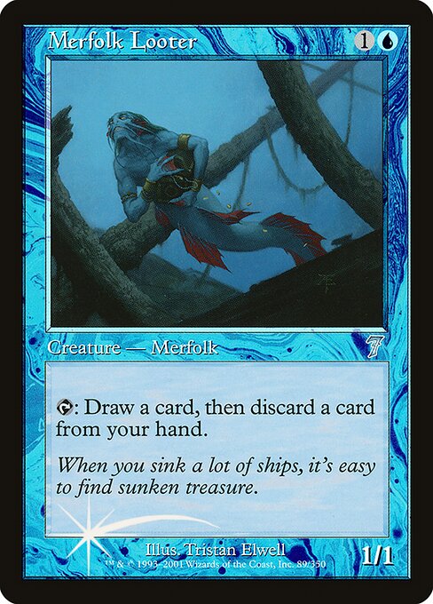 Merfolk Looter - Seventh Edition Uncommon Card