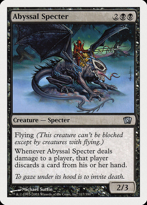 Abyssal Specter - Eighth Edition Uncommon Card