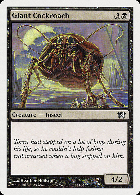 Giant Cockroach - Eighth Edition Common Card