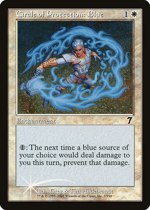 Circle of Protection: Blue - Seventh Edition Common Card