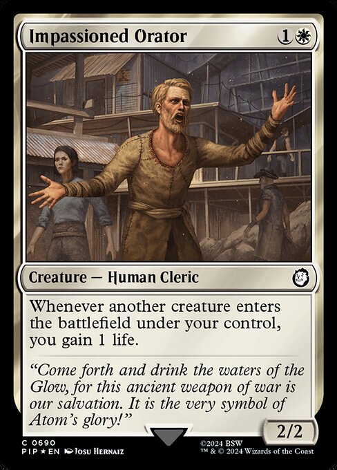 Impassioned Orator - Fallout Common Card