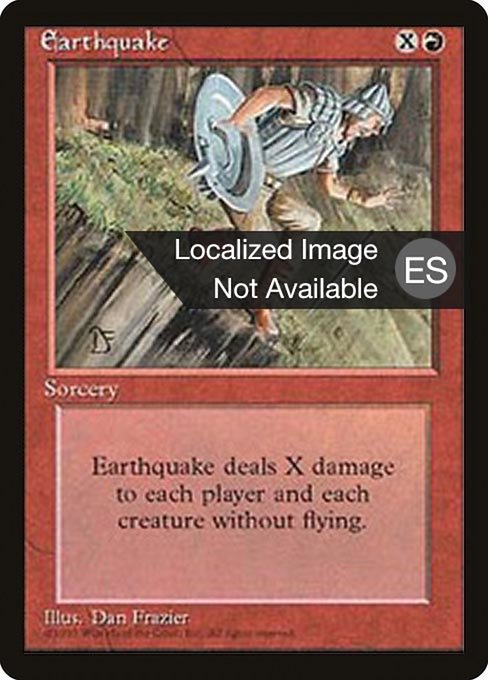 Earthquake - Fourth Edition Foreign Black Border Rare Card