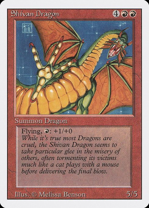 Shivan Dragon - Revised Edition Rare Card